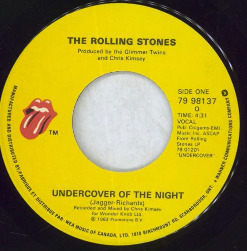The Rolling Stones Undercover UK(英)盤 LP The Rolling Stones Undercover Of The Night Canadian 7